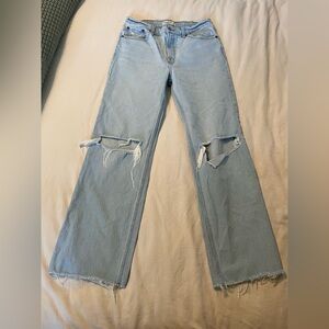 Abercrombie & Fitch Light Blue Distressed Jeans